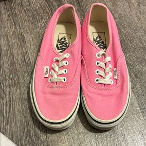 Vans Pink Canvas Low Top Sneakers